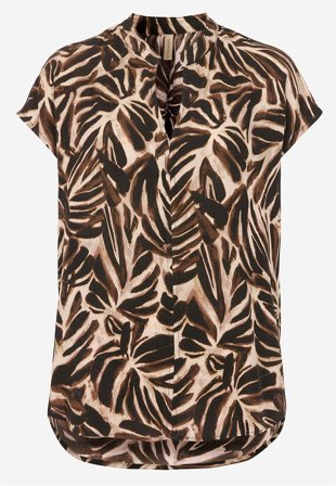 Soyaconcept - Vävd, mönstrad viskosblus - brun / mönstrad - för damer - M (40) - Cellbes