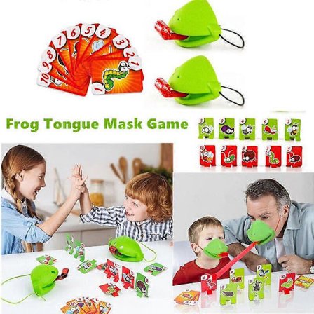 Frø Maske Kort Legetøj Rækker Tunge Ud Blæser Desktop Forældre-barn Kampspil (LGL)