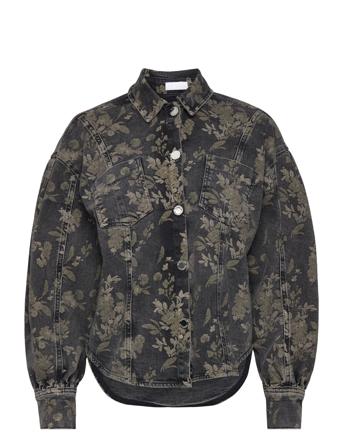 2Nd Edition Harper Tt - Denim Print Langermet Skjorte Svart 2NDDAY