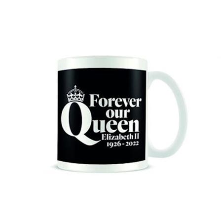 Queen Elizabeth II Forever Our Queen Mug En Storlek Svart/Vit Black/White One Size