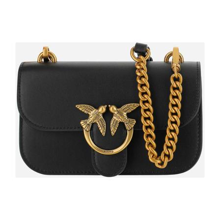 Pinko, Love Baby Bell Simply Bag Zwart, Dames, Maat:ONE Size,leer