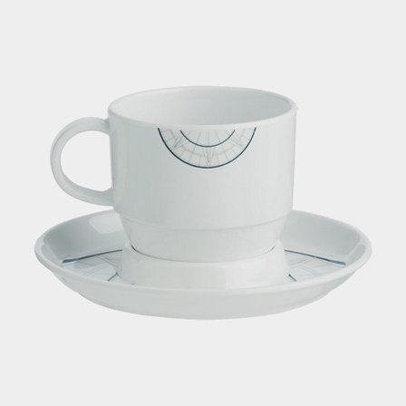 Kaffekopp med fat polaris - 6st