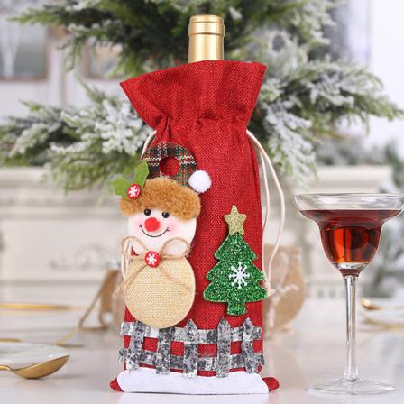 Christmas Wine Bottle Cover Santa Claus Champagne Cover