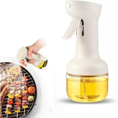 10oz/280ml Patenteret Glas Olivenolie Sprøjte - Kontinuerlig Atomiseret Spray med Portionskontrol til Airfryer, Salat & BBQ