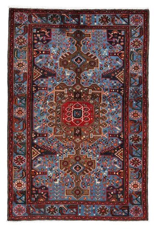 Hamadan Teppich Orientalischer Schwarz/Dunkelrot (Wolle, Persien)