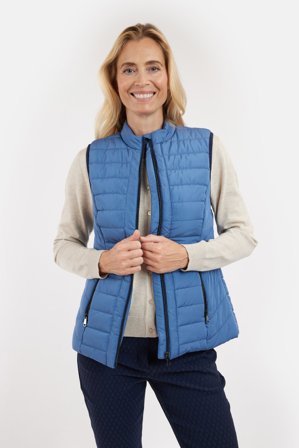 BRANDTEX - Vest - Blå - Quiltet
