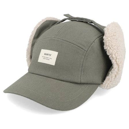 Barts - Verde 5panel Cappellino - Hafnar Cap Army Earflap 5-panel @ Hatstore