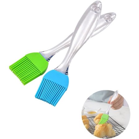 Grillbørste, 2 stk. silikonebørste, grillbørste, BBQ-børste, køkkenbørster, til madlavning, bagning