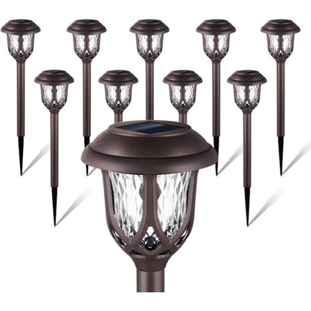 10-pak solcellelamper udendørs dekorative, solcellelamper udendørs, solcellelamper til have og gård til gangsti fortov indkørsel.