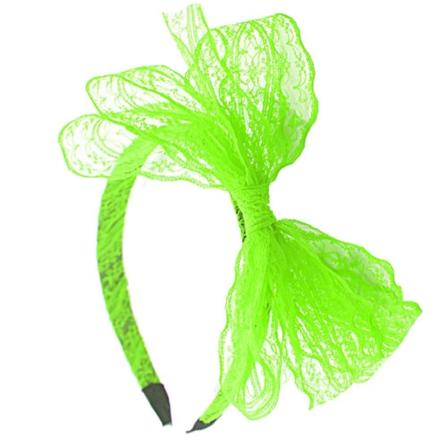 2PC Lace Bow Pannband Hårband GRÖN GRÖN green
