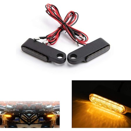 (Sort) Mini Motorcykel LED Blinklys Blinklampe til Motorcykel Scooter Cafe Racing