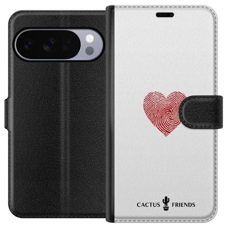 Yhteensopiva Lompakkokotelo Google Google Pixel 10 Pro Cactus and Friends - Fingerprint Love