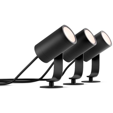 Philips - Smart belysning Spot Lily antrac 3x8w baskit Svart