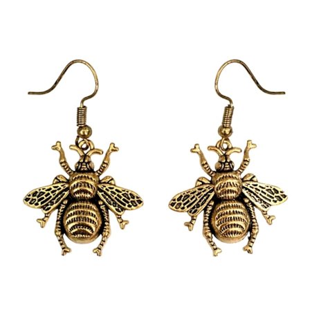 Earrings - Bumblebee - Antique gold