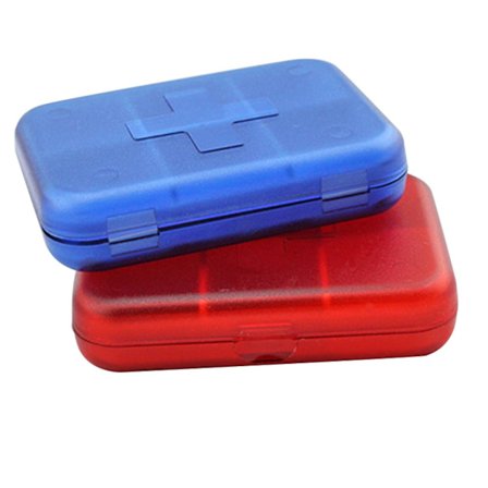 Pillerdosa BPA-fri Resa 6 Fack Pillerlåda Förvaring Behållare Med Genomskinligt Lock För