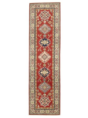Kazak Fine Rug Hand Knotted 86X306 Runner Afghanistan