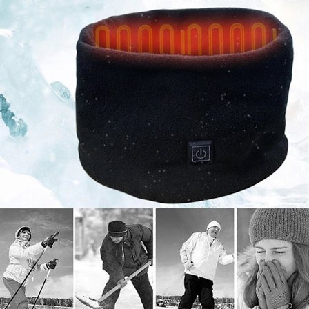USB Opvarmet Halstørklæde Vintervarme til Mænd Kvinder, 3 Temperaturindstillinger, Blødt Polar Fleece Materiale