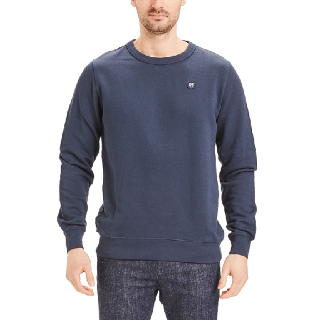 Knowledge Cotton Apparel ERIK basic badge sweat - GOTS/Vegan Överdelar Herr Grå M