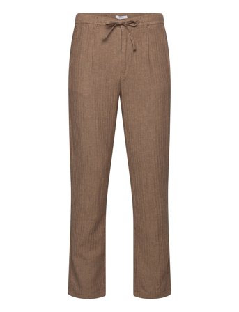 Lindbergh Linen Blend Herringbone Pants - Beige - M