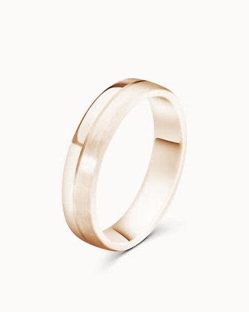 Alliance Philip pour Homme Or Rose 18K - Design Vintage de Vanbrun