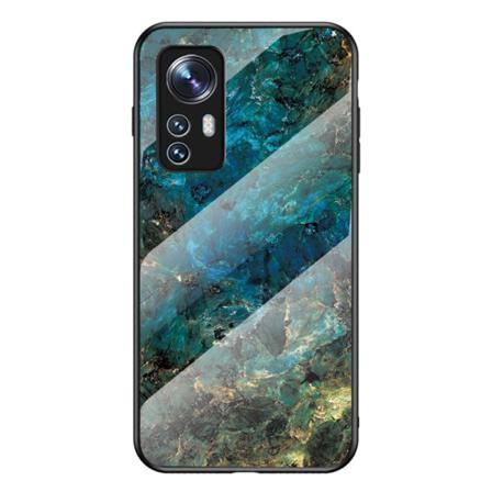 Xiaomi 12 Marmor Härdat Glas Tpu-skal - Motiv 5 Multifärg