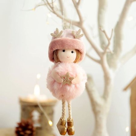 *3 st utsökta jultema prydnader ängeldocka hänge Chris*