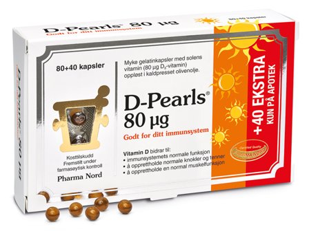 Pharma Nord D-Pearls 80 μg kapsler, 80+40 kapsler