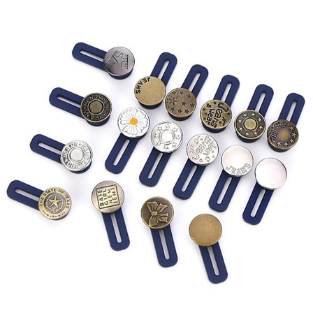 Knappförlängare för byxor, 12st midjeförlängare för damer, Jean Button Extender Midjebandsförlängare Infällbar knapp