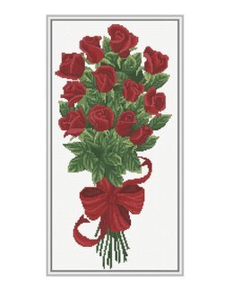 Kirjontapakkaus Taulu Punaiset ruusut-Needleart World