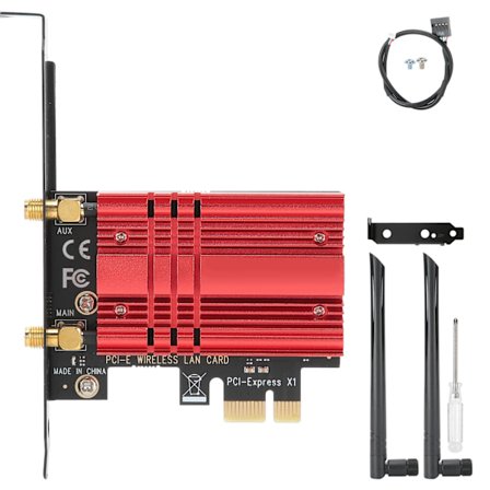 Trådløst nettverkskort 2.4G 5G Dual-Band Desktop PC innebygd PCI-E adaptermottaker AX200S-(BR)