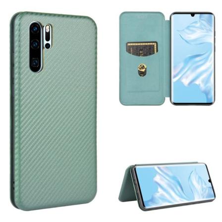 Huawei P30 Pro Flipfodral Kortfack Carbondreams Grön Grön