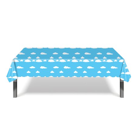 Tegneseriehistoriefestduk, blå himmelfestduk, leketøyhistoriefestartikler, dukbanner for baby shower bursdagsfestdekorasjon