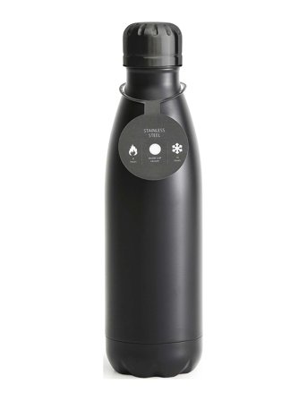 Sagaform Olle Steel Bottle - Black - 50 cl
