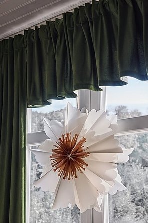 Jotex - Schabracke Aus Samt Dunkelgrün - SAVANNAH - Kaufe Kurzgardinen bei Jotex