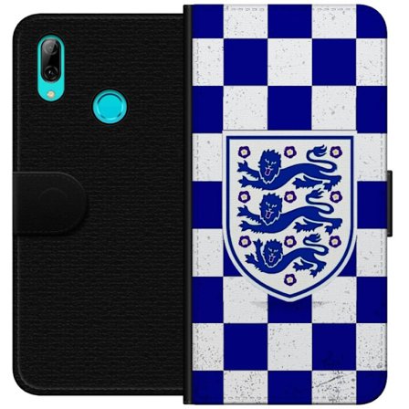 Yhteensopiva Lompakkokotelo Huawei Huawei P smart 2019 Graafinen shakkiruudukkokuviointi sinisellä ja valkoisella, klassisella heraldisella vaakunall