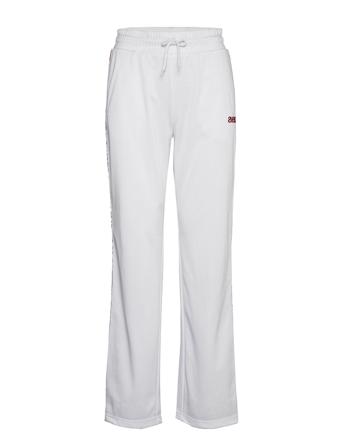 Svea Logo Tracksuit Pants Bukser Med Lige Ben Hvid Svea
