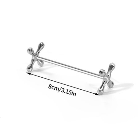 Gaffelholder Stativ Metal Pruneformet Pindepude Rustfrit Stål Sølv 8CM