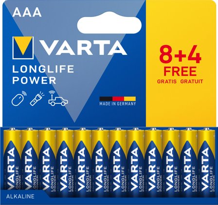 VARTA Longlife Power AAA Blister 12-pack (8+4)