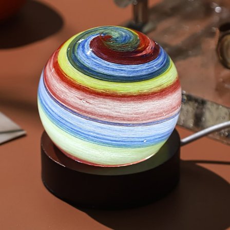 Födelsedagsmånadskonstglober nattlampa 3D-tryckt månlampa för sängbord barnrum dekorativ liten lampa