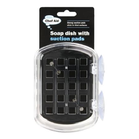 Chef Aid Tvålkopp Med Sugkuddar 12,5 X 10 X 4,2 Cm Svart