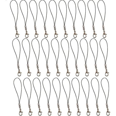 30 X Mobiltelefon Ryggsäck Lanyard, Hummerklor, Spänne Snäpp, Hänge Dekoration Rem Linje Rep Snöre, Ton Split Ring Med Silverkrok, Jul T