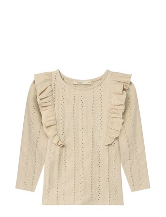 Fliink Gabby Ls Blouse - Beige - 4 Y
