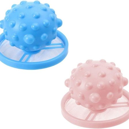 Vaskemaskin Hår Catcher Gjenbrukbar Flytende Fnu Blå Rosa