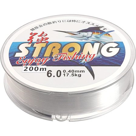 200 M Fiskesnor, 0,4 mm Nylon Fiskesnor 6,0 Spol Klar Monofilament Snor Usynlig Fiskesnor til Fiskeri Hængende Håndværk