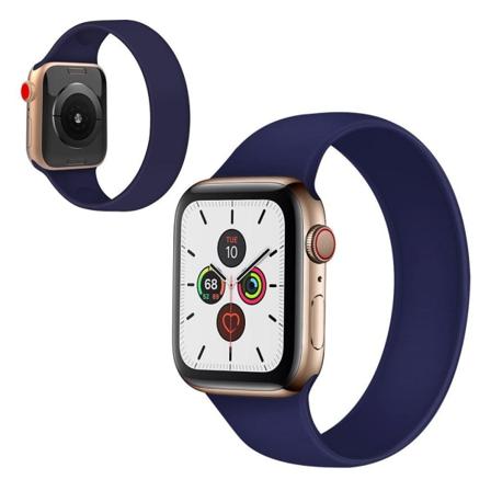 Apple Watch Series 5 / 4 44mm silikone flex-urrem - Blå Størrelse: L Blue