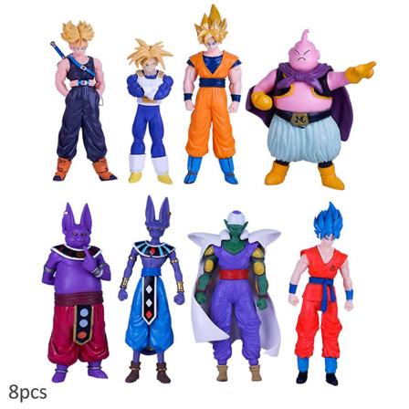 8 stk Dragon Ball figurer figur leketøy sett samlinger modeller kakepynt dekor fans barn gutter gave