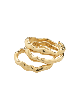 MATCH - Penelope gullbelagt ring - Pilgrim - Str. ONESIZE - Dame - Tilbehør - Gul - 99% resirkulert messing 1% belegning