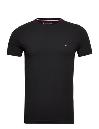Core Stretch Slim C-Neck Tee T-shirts Short-sleeved Musta Tommy Hilfiger