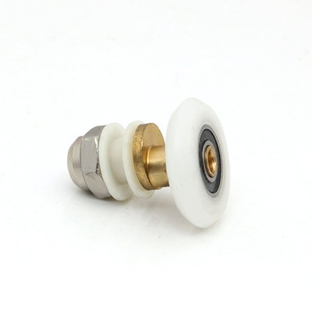 25 mm:n suihkuoven liukuovirulla, suihkurullan vaihto, lasioven vaihto, epäkeskinen hihnapyörä liukuviin suihkukaapin oviin