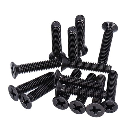 50 stk. undersænket fladt hoved kryds M4 A2-70 skrue M4x20mm reparationsvedligeholdelsesfastgørelse